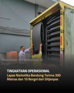 Lapas Narkotika Bandung Terima 300 Matras dan 10 Borgol untuk Dukung Operasional